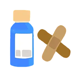 手绘药水创可贴开学季元素贴纸 