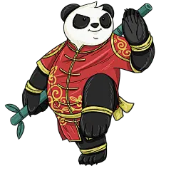 中国风-武术拟人动物元素贴纸1