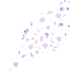 手绘水彩紫色漂浮花瓣元素