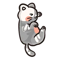 手绘-动物元素贴纸-猫咪