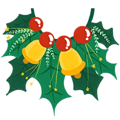 圣诞节手绘卡通风插画-铃铛