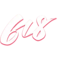 618年中大促通用插画线条618数字文字标题艺术字元素素材