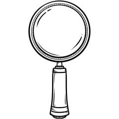 扁平-宣传工具元素-放大镜