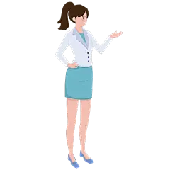 手绘风-智能机器人贴纸女人-SVG