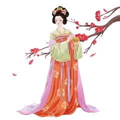 中国风-国潮古风女性人物插画3