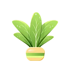 卡通感教育培训盆栽元素贴纸