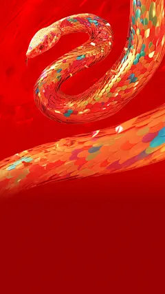 喜庆感生肖蛇年春节背景
