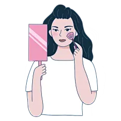 手绘-美容主题贴纸套系-美妆人物