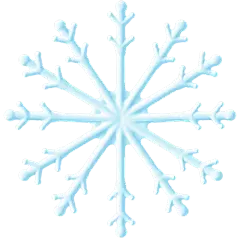 3D立体冬季雪花贴纸