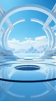 3D立体三维空间科技背景