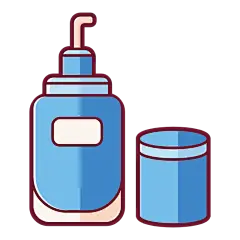 美妆护肤类多色扁平风icon-乳液