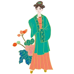 中国风人物主题插画-古风美女