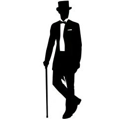 绅士剪影人物插画贴纸5