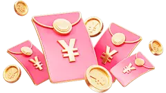 促销系列3D感红包礼盒金币