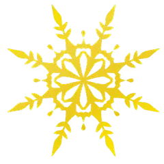 手绘-金箔冬天雪花装饰贴纸8