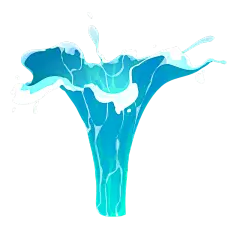 手绘-液体水花装饰元素贴纸8