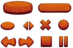 常规内容-图标系列游戏感键盘按钮组合元素