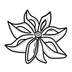 调味品线条贴纸