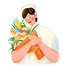 卡通感护士节护士元素贴纸