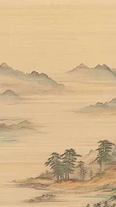 风光系列中式国风山水山川画卷