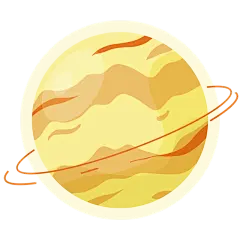 扁平风-高级星球贴纸