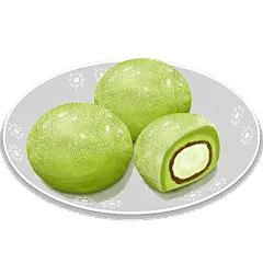 中国风传统美食糕点插画-糯米糍