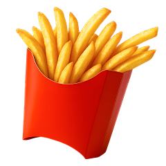 美食系列写实一包红色包装盒薯条元素