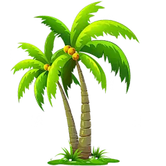 植物通用插画椰子树元素素材