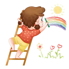 手绘-儿童绘画元素-涂鸦绘画