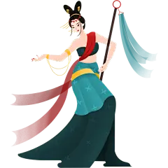 中国风人物元素主题-女