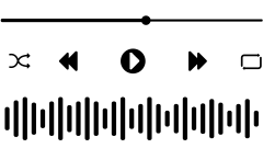 常规内容-文娱系列简约风黑色音乐播放器进度条元素
