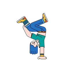 卡通感男士元素贴纸