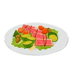 手绘-健康沙拉美食元素贴纸6