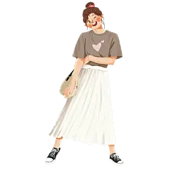 手绘-时尚穿搭人物贴纸2