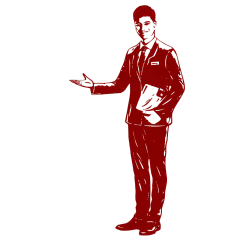 SVG-版画风人物元素贴纸-演讲