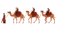 常规内容-人物系列插画风例图人商队