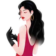 三八妇女节女王节女神节肌理插画优雅女性人物元素素材