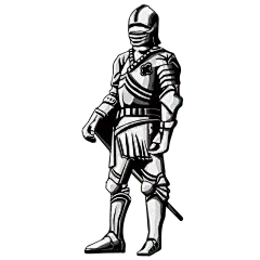 欧洲骑士铠甲人物贴纸-SVG5