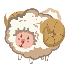 手绘风-农场人物插画贴纸绵羊-SVG