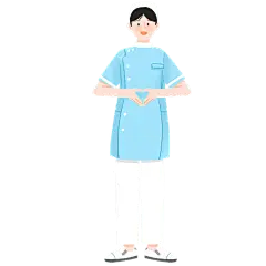 手绘-比心元素人物插画6