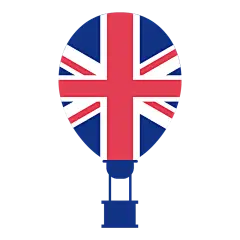 手绘-扁平风英国元素-热气球