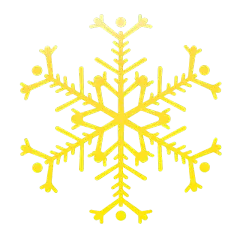 手绘-金箔冬天雪花装饰贴纸5