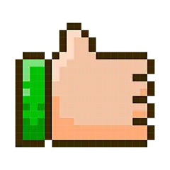 Thumb-up Pixel Sticker
