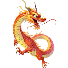 新年春节新春龙年2024立体手绘中国风龙元素