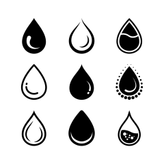 常规通用矢量水滴组合图标元素素材
