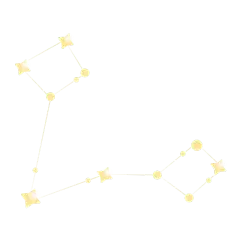 手绘-十二星座天文贴纸-SVG-双鱼座