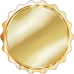 表彰系列通用轻拟物风齿轮边框徽章底贴纸