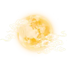 中国风浪漫满月月亮元素素材