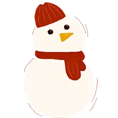 加工场景冬日晒照雪人手帐风贴纸