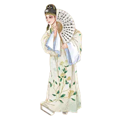 水彩手绘-戏曲人物意贴纸6